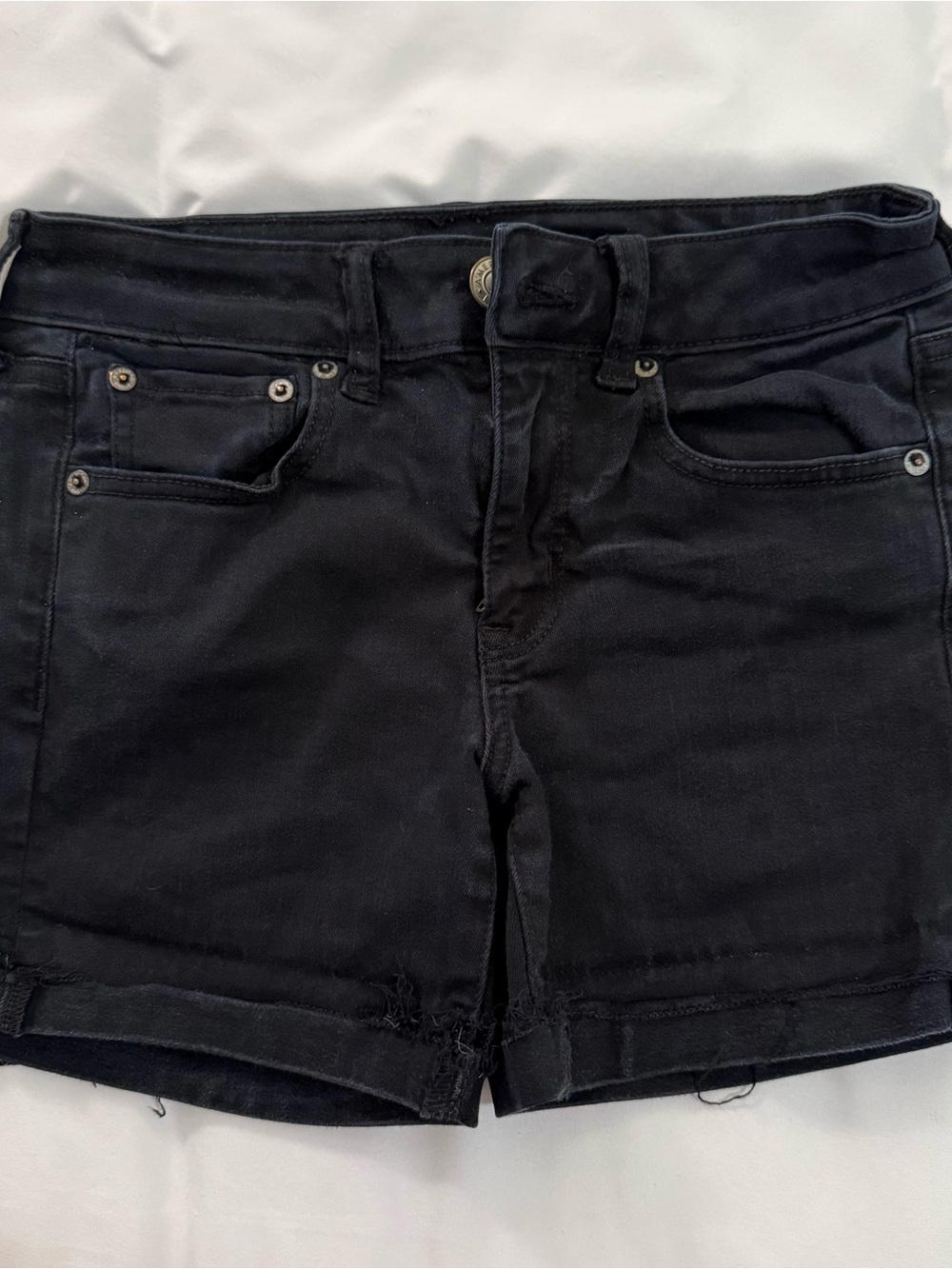 American Eagle Outfitters Black Denim Cutoff Shorts